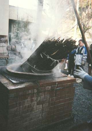 the steamed kozo bundles